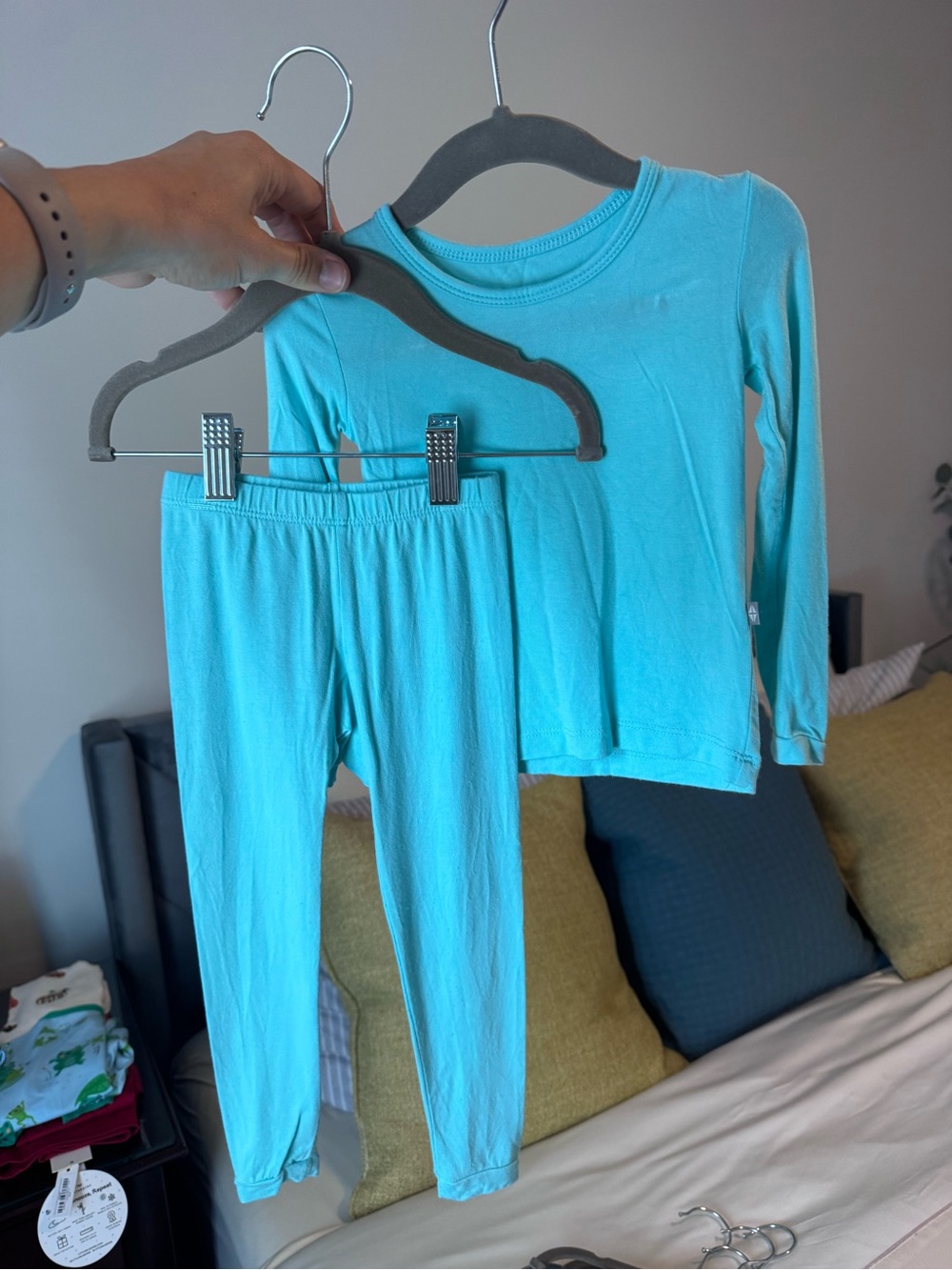 Kyte BABY Turquoise Long Sleeve Kids Pajama Set